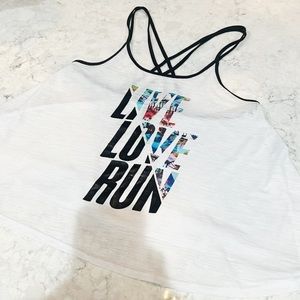 Aeropostale Live Love Run Cute Athletic Tank Top